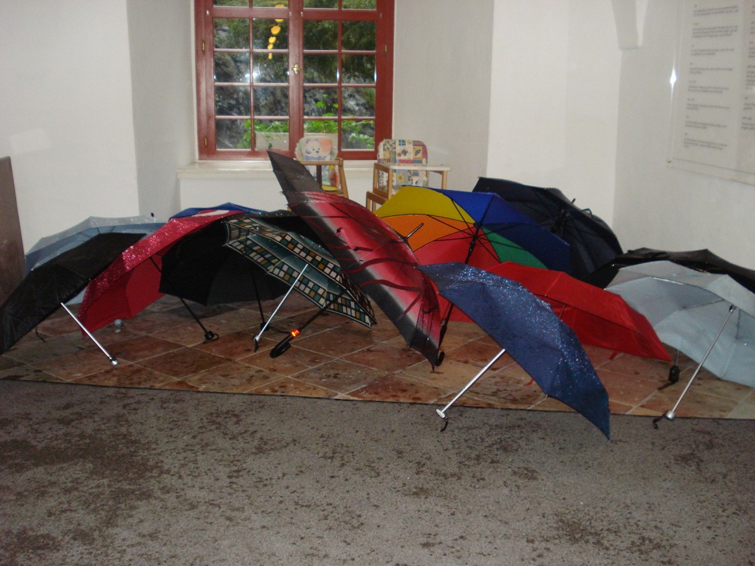 Nasse Schirme